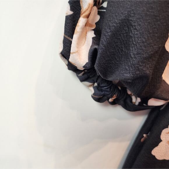 New Floral Dress V- Neck Wrap Dress Bodycon Belted Women's Size M - Picture 6 of 7